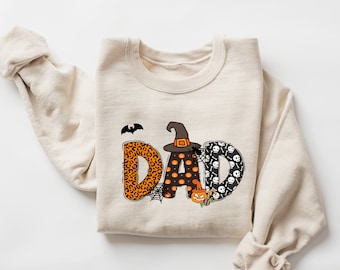 Retro Halloween Dad Sweatshirt, Vintage Spooky Dad Shirt, Halloween Dad Sweater, Fall Sweatshirt for Dad Gift, Pumpkin Dad  Crewneck