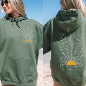 Be The Light Sweatshirt Gift For Christians, Mathew 5:14 Sweatshirt, Bible Verse Sweater, Religious Hoodie, Faith Outfit, Church Sweatshirt