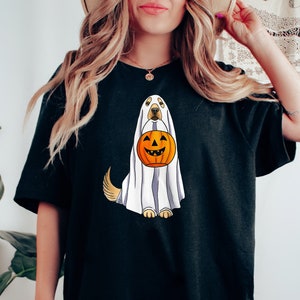 Сute Ghost Dog t-shirt, Ghost dog t-shirt, Dog Lovers Shirt, Halloween Dog T-shirt, Spooky Season