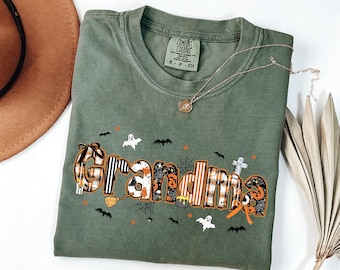 Comfort Colors® Halloween Grandma Shirt, Spooky Grandma Tshirt, Grandma Halloween Shirt, Spooky Halloween Grandma Tee, Cute Fall Tee