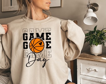 Game Day Basketball Sweatshirt, Basketball Mom Shirt, Game Day Shirt, Basketball Shirt, Game day Sweatshirt, School Spirit, Gameday Crewneck