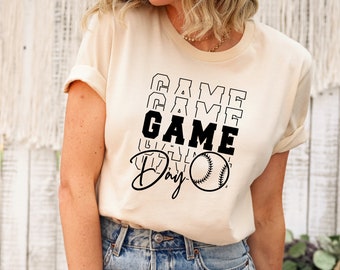 Baseball Shirt, Baseball Game Day Shirt for Women, Baseball Game Day TShirt, Baseball Mom Shirt, Game Day Baseball, Game Day Tee for Women