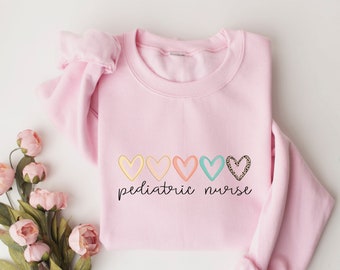 Pediatric Nurse Sweatshirt and Hoodie, PEDS Nurse Sweatshirt, PEDS Crewneck, Pediatrics Nurse RN Grad Sweater, Nursing Sweatshirt, Ped Nurse