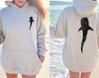 Whale Shark Sweatshirt and Hoodie Beachy Hoodie Shark Hoodie Coconut Girl Jesus Hoodie Christian Crewneck Faith Over Fear Surf Hoodie Beach
