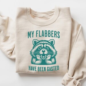My Flabbers Have Been Gasted Sweatshirt, Funny Humor Shirt, Flabbergasted Shirt, Funny Raccoon Shirt, Funny Shirt for Women
