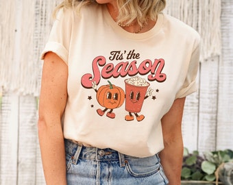 Retro Halloween Shirt Fall Shirts Ghost Shirt Spooky Season Shirt Cute Halloween Graphic Tee Fall Apparel Pumpkin Shirt Halloween Tshirt