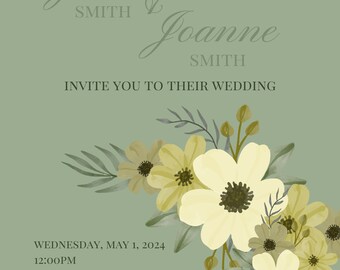 Wedding Invitation Collection (Sage Green)