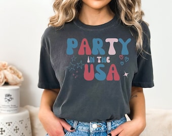 Retro USA Comfort Colors Shirt,4th of July tee, Retro funny fourth shirt,Womens 4th of July shirt, America Patriotic Shirt, Independence Day