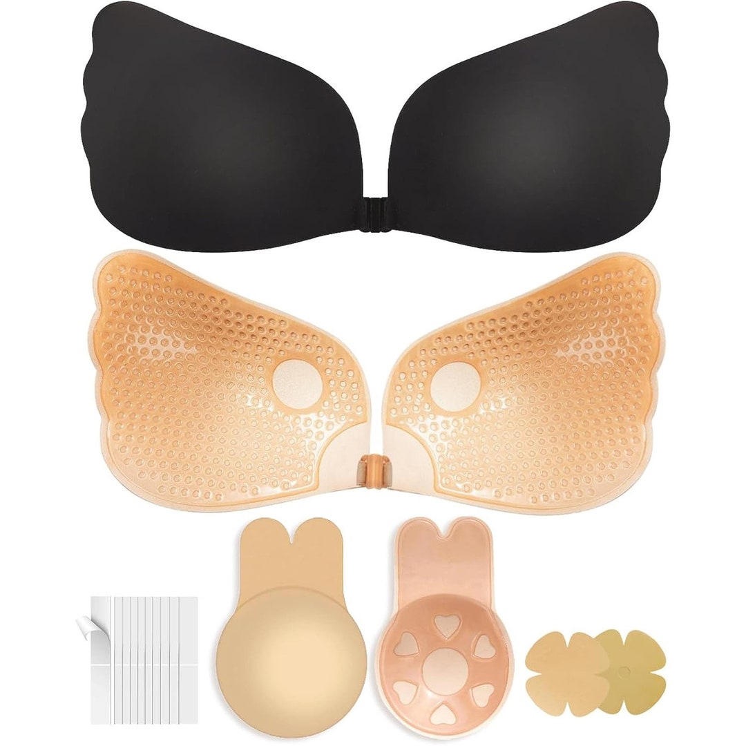 4 Pairs Sticky Bra 2023 Newest Strapless Backless Adhesive Bra - Etsy