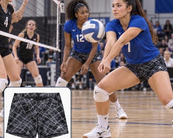 Volleyball, Gymnastics, SHORTS, blk/gray geo pattern