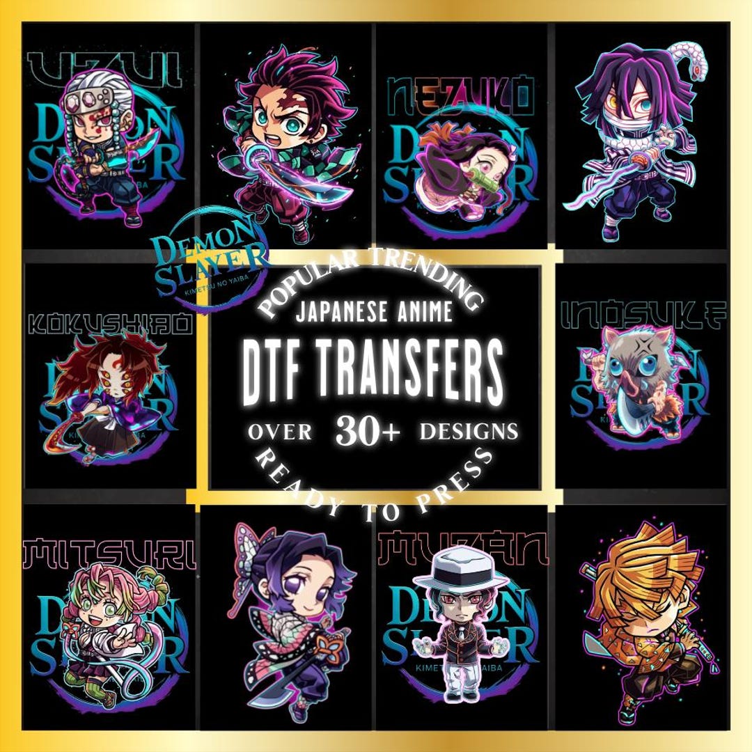 Popular Trending Anime DTF Transfers, Japanese Dark Fantasy Chibi NEO ...