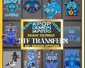 K Pop Demon hunter DTF Transfers, DERPY, SUSSIE, Huntrix, Saja Boys, Korean Anime Idol Prints, Shirt Art iron on, Ready To Press dtf