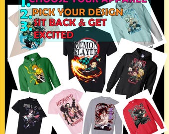 Popular Trending Anime, Japanese dark fantasy graphics, Shirt, Sweater, Hoodie, Apparel. Select your apparel, pick your design