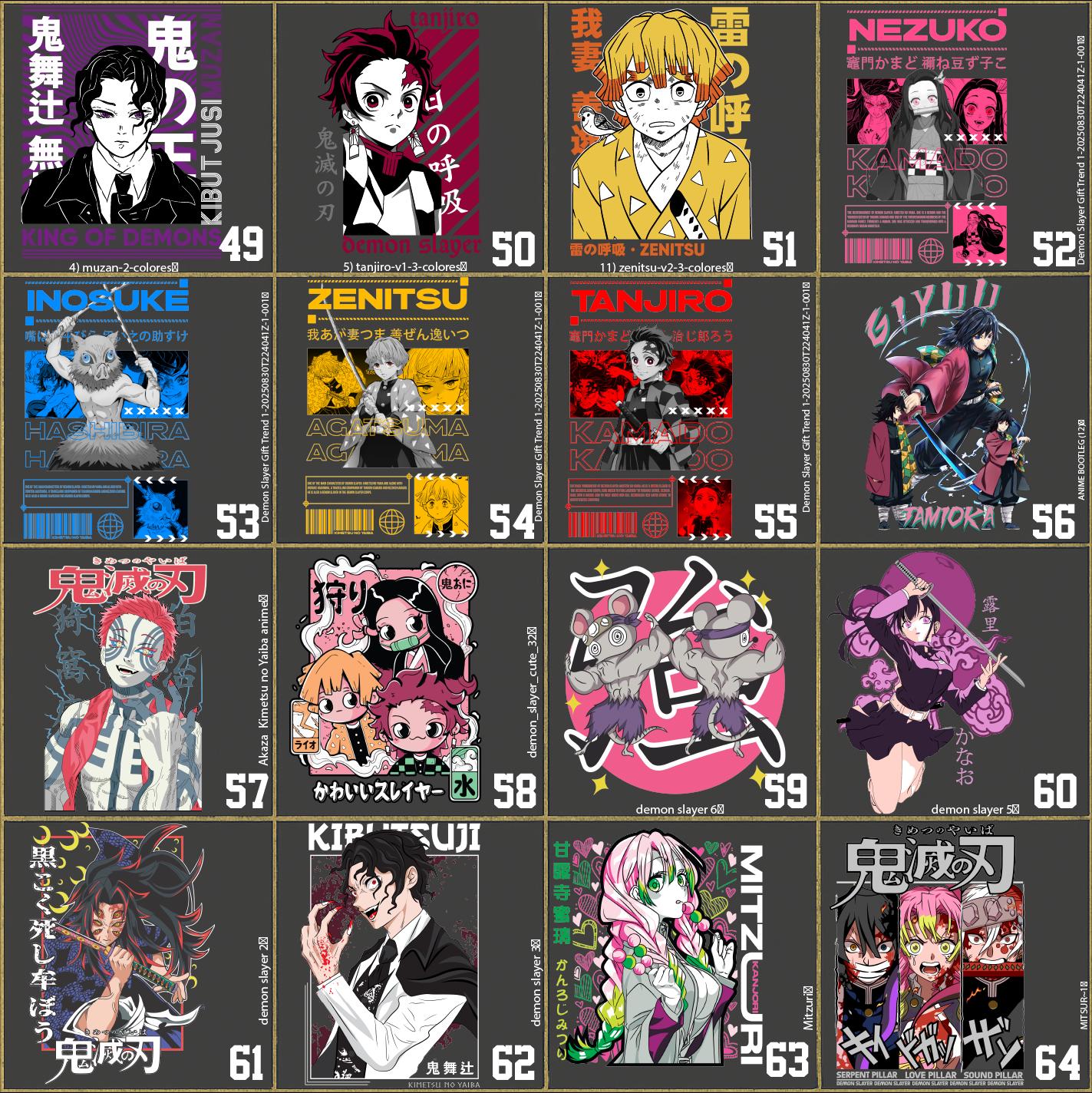 Popular Trending Anime DTF Transfers, Japanese Dark Fantasy Graphics ...