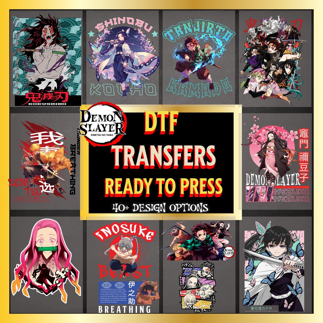 Popular Trending Anime DTF Transfers, Japanese Dark Fantasy Graphics ...