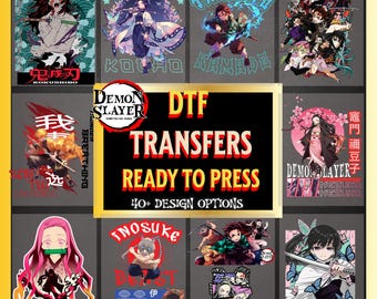 Popular Trending Anime DTF Transfers, Japanese dark fantasy graphics, Shirt Art iron on, Ready To Press dtf decal 2025, collection 2
