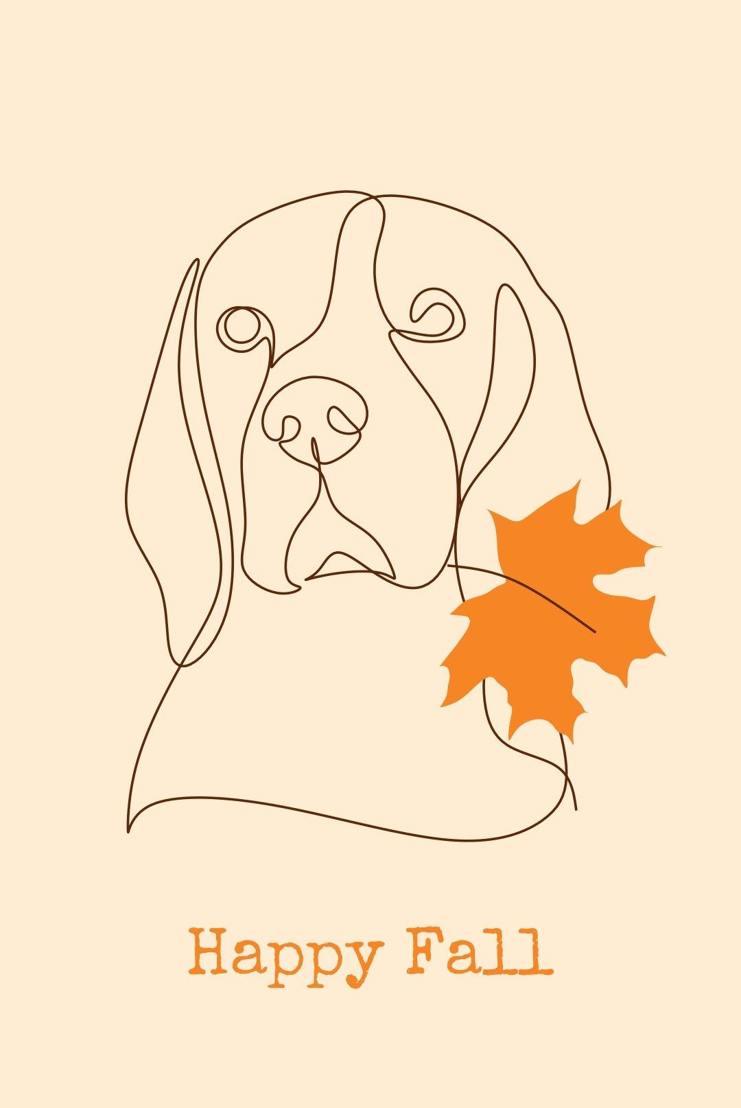 Orange Dog Fall Wallpaper Etsy