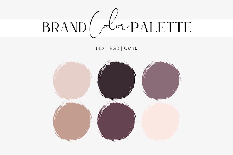 Twilight Color Palette for Branding, Light Beige, Dark Purple, Dusty ...