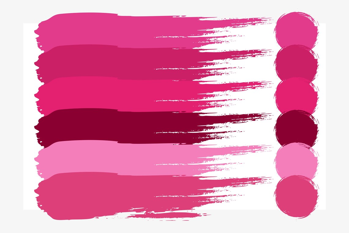 Fuchsia Color Palette, Vibrant Pink Shades for Small Business Branding ...