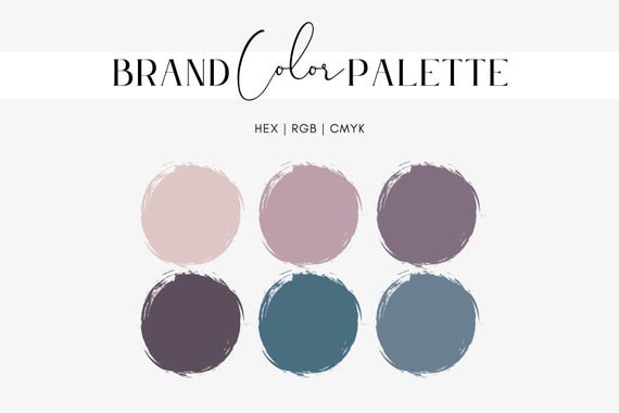 Purple Teal Color Palette, Designer Branding for Small Business, Website and Social Media Color Theme, Hex Codes, RGB, CMYK, Brand Identity