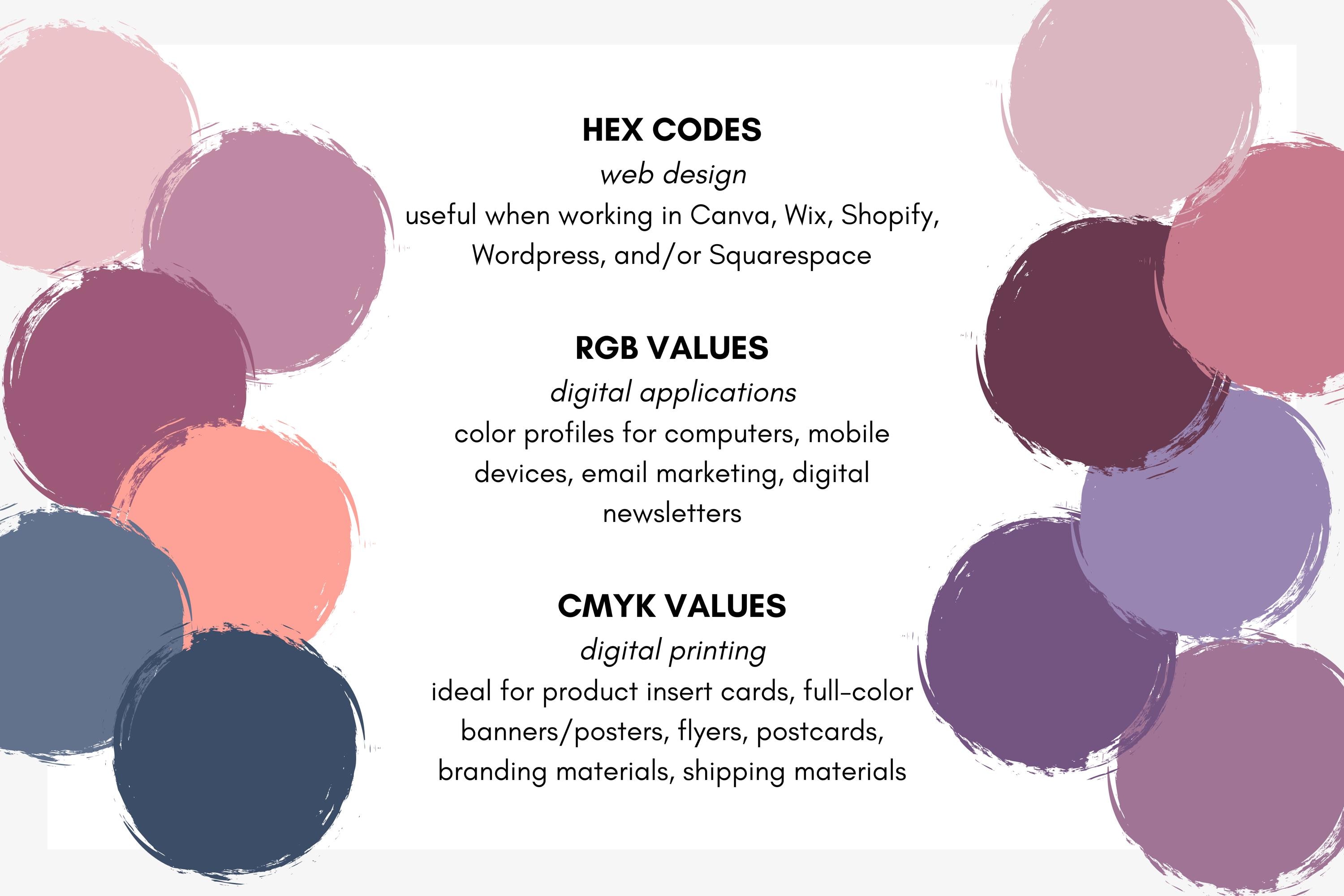 Moody Hydrangea Brand Color Palette, Purple, Lavender, Dusty Rose, Coral,  Pale Pink, Plum, Ash and Dark Charcoal Blue, Hex Codes, RGB, CMYK - Etsy, image size:3000x2000