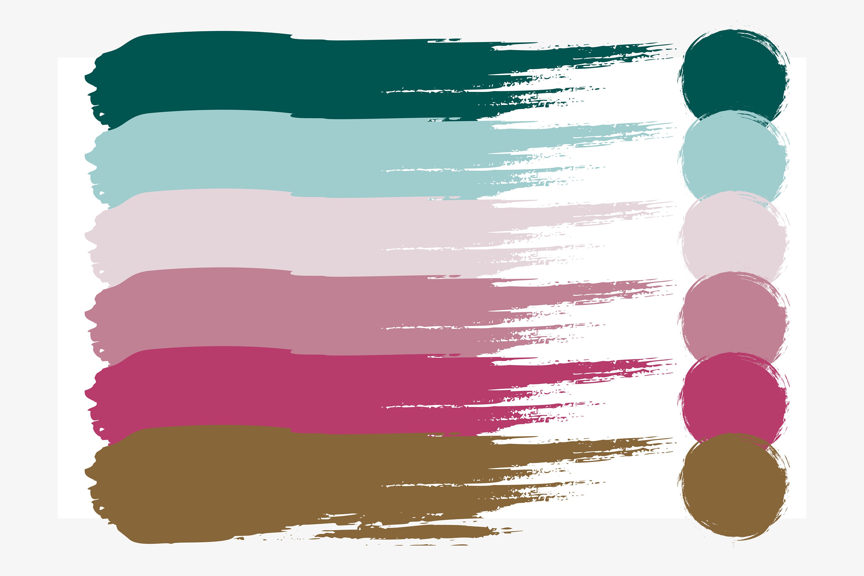 Rustic Pink Peony Color Palette for Branding, Emerald Green, Mint ...