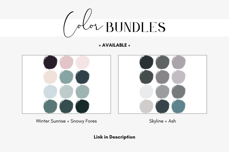 Pastel Winter Color Palette Bundle, Branding for Creatives, Gray, Blue ...