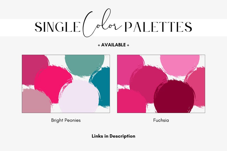 Peony Color Code Bright Peonies and Fuchsia Color Palette, Small Business Branding ...