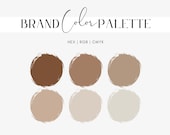 Warm Earth Tones Color Palette, Boho Brand Colors, Natural Earthy Shades for Website and Social Media, Desert Hex Codes for Branding Design