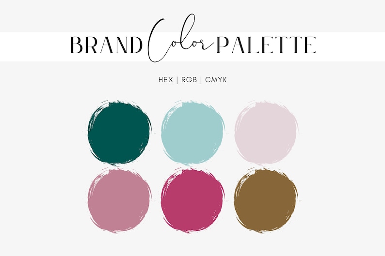 Rustic Rgb Rustic Pink Peony Color Palette for Branding, Emerald Green, Mint ...