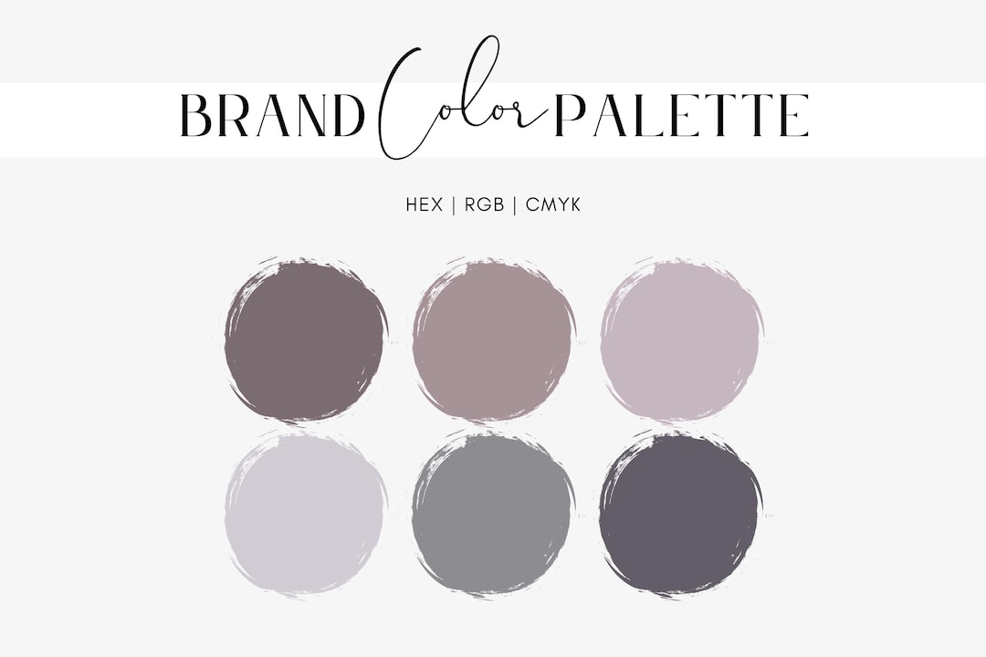 Soft Purple Color Palette, Digital Branding Design, Moody Brand Colors ...