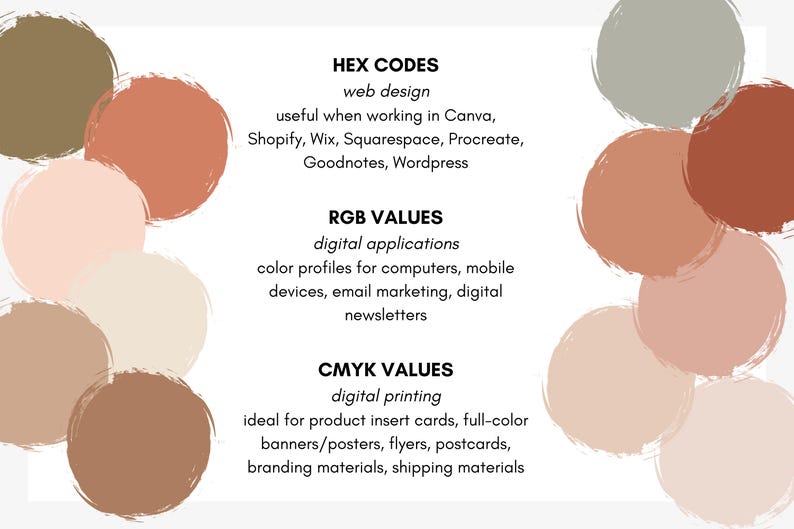 Fall Color Rdb Soft Fall Color Palette, Earthy Boho Autumn Brand Colors, Peach ...