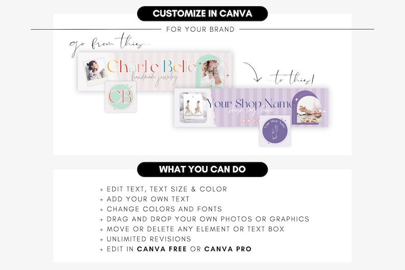 Etsy Shop Branding Kit, Canva Templates (digital Download) Etsy