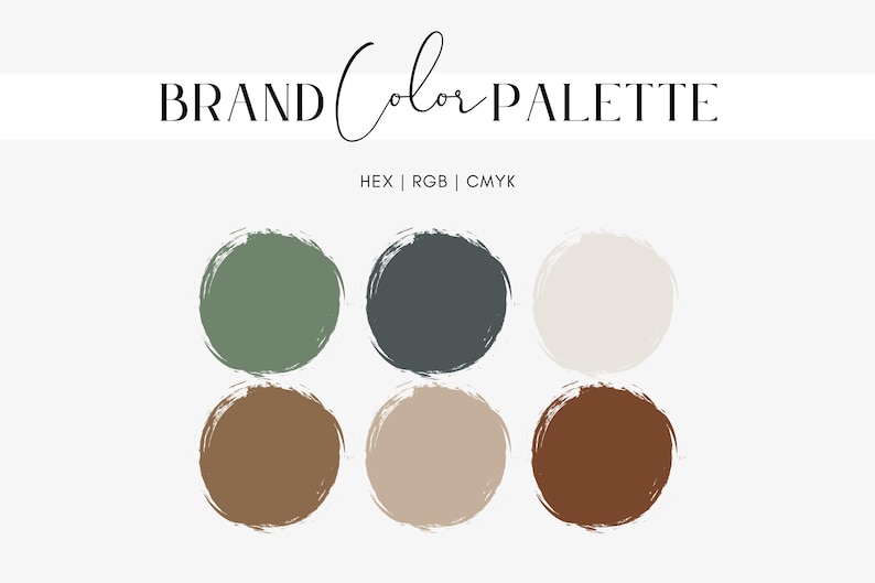 Rustic Grey Color Code Rustic Cabin Brand Color Palette for Design, Sage Green, Charcoal Green ...