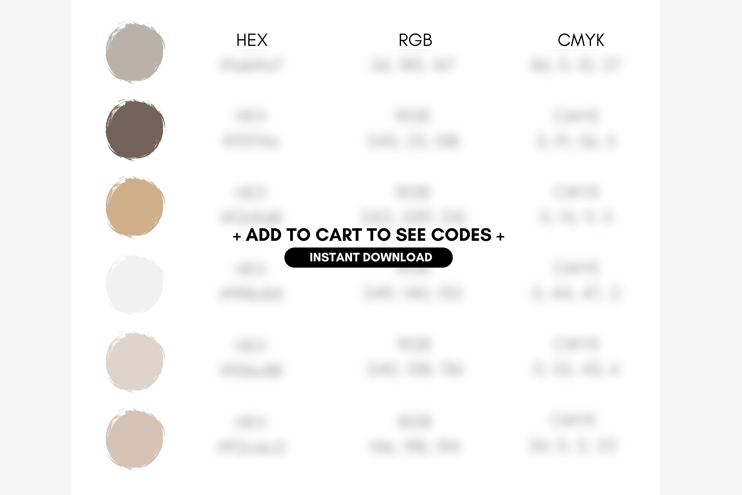 Neutral Color Palette, Warm Earth Tones for Branding, Warm Brown ...