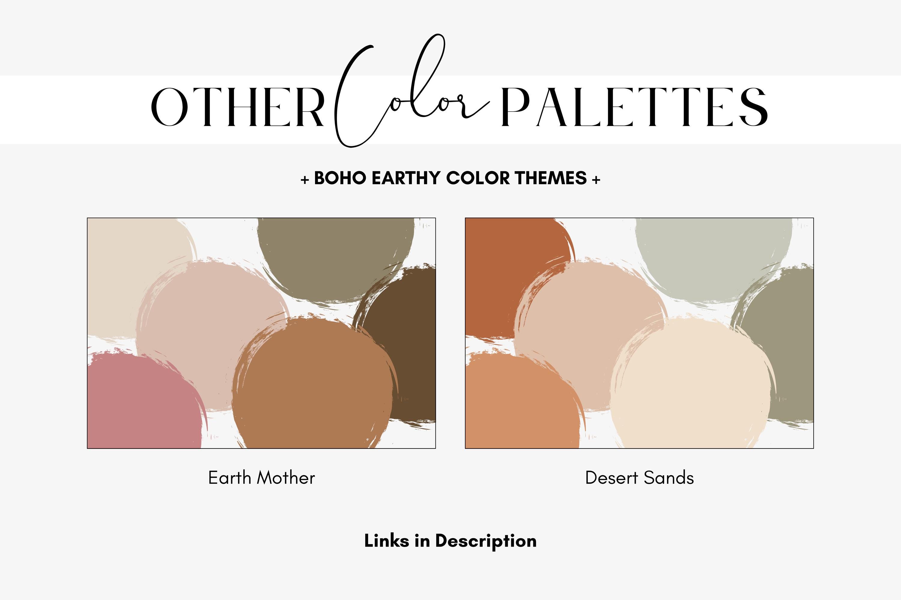 Natural Color Palette, Sage Green, Olive, Matcha, Champagne, Tan, Burnt ...