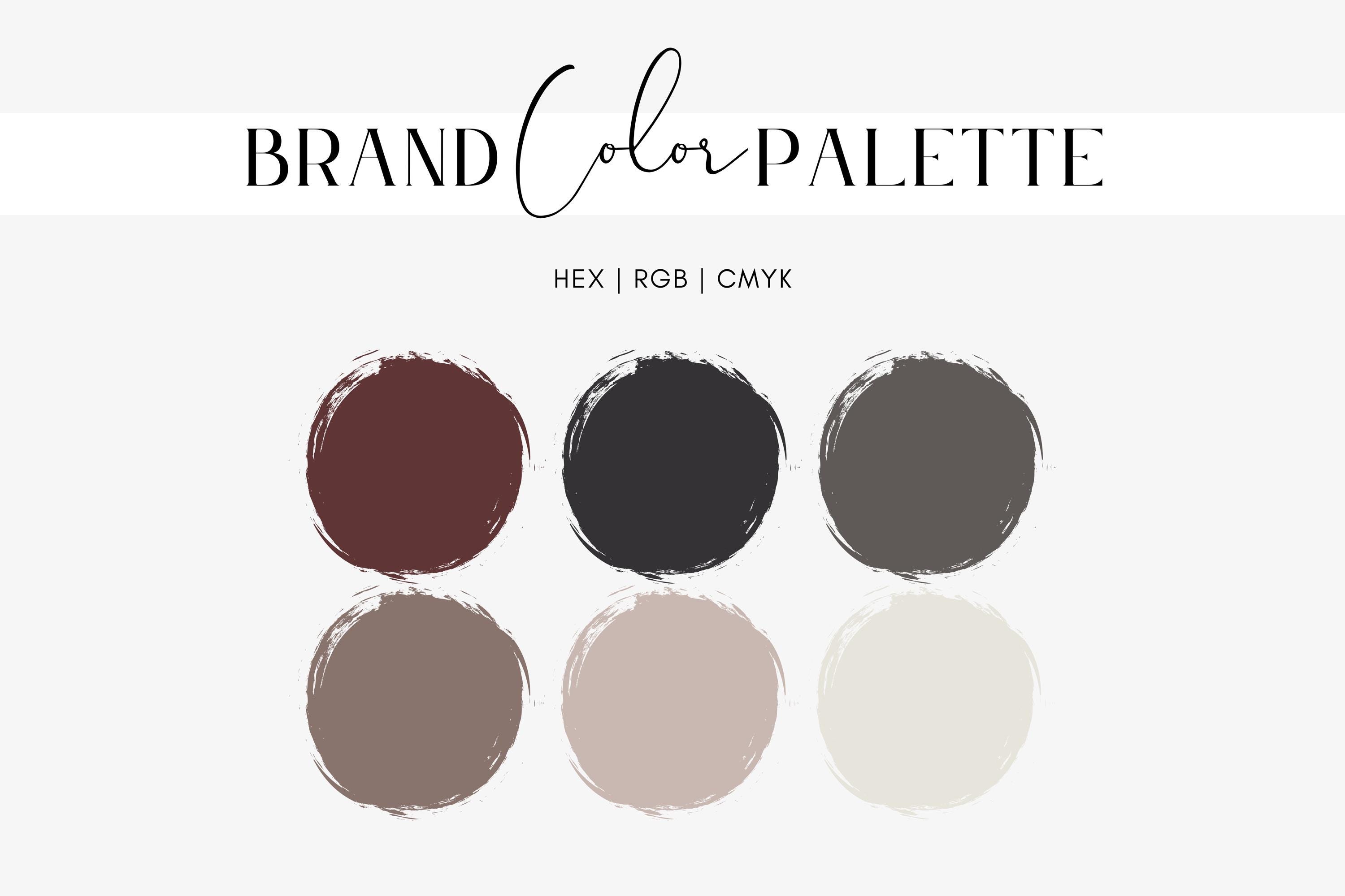 Dunkle Herbst Farbpalette für DIY Branding Design, Herbst Markenfarben für Website, Saisonale Farbtöne Hex Codes, RGB, CMYK, Instant Download