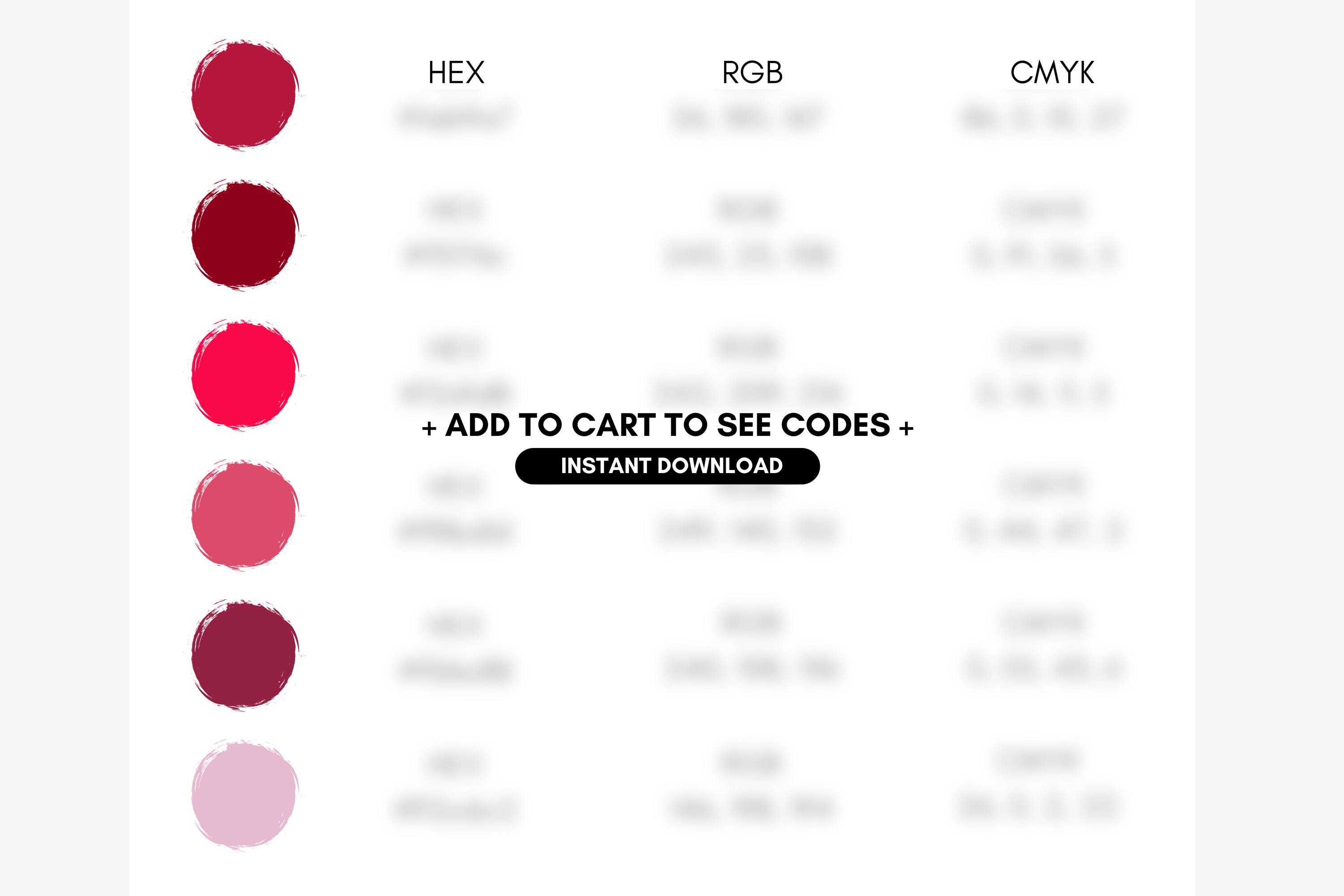 Berry Tart Color Palette, Rouge, Bright Pink, Burgundy, Red Wine ...