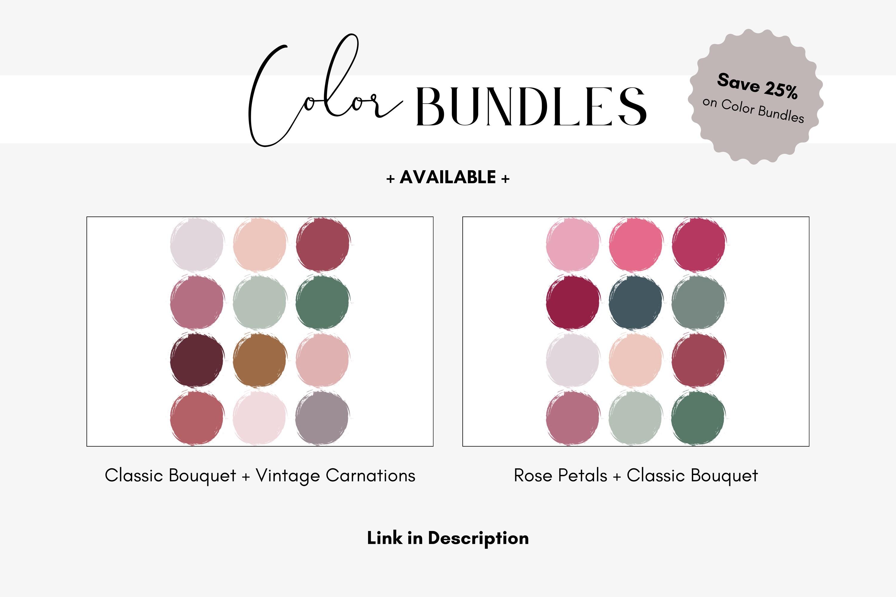 Vintage Carnations Brand Color Palette, Merlot, Muted Copper, Dusty ...
