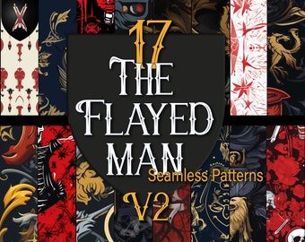 House of the Flayed Man Seamless Pattern: Medieval GOT Inspired (Digital Download)