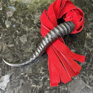 Leather flogger- Cherry Pickin
