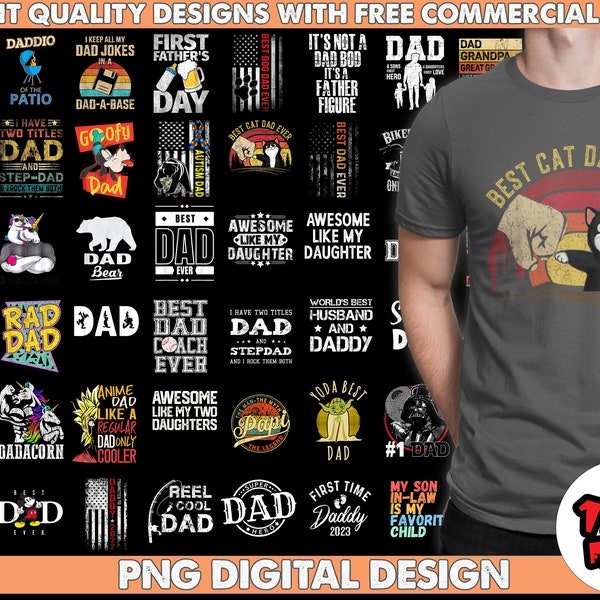 Fathers Day T shirt Design Idea, Mega Bundle Dad Designs, Papa Mega Bundle Design For Printing, Fathers Day Gift, US Dad T-shirt Designs