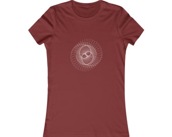 Comfy Parametric Women's T-shirt - Spiral Pattern B