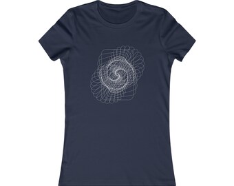 Comfy Parametric Women's T-shirt - Spiral Pattern A
