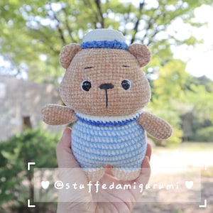 Sailor Bear - Crochet pattern, amigurumi pattern, crochet bear, sailor, PDF file