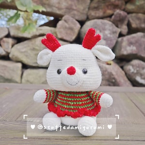 RINA the reindeer - Crochet pattern, crochet amigurumi, amigurumi doll, amigurumi reindeer,  Christmas reindeer, PDF file