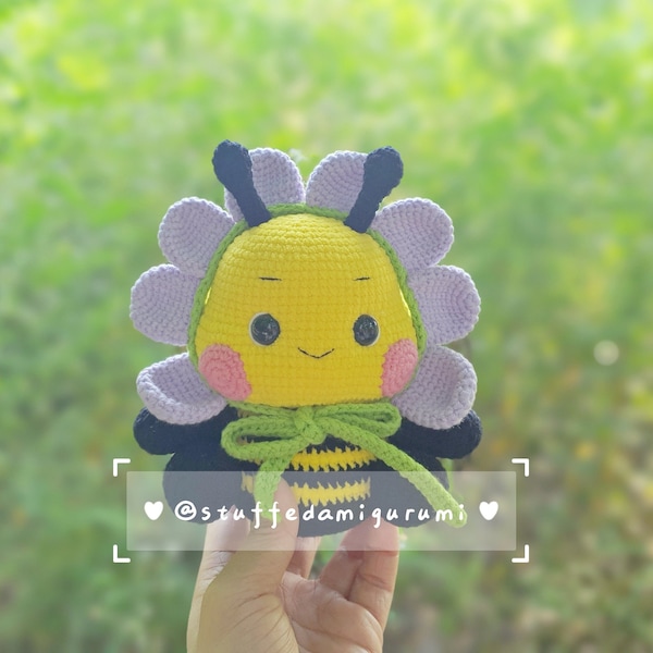 Bebe the Bee - Crochet pattern, crochet amigurumi, crochet bee, amigurumi bee, chunky bee, PDF file