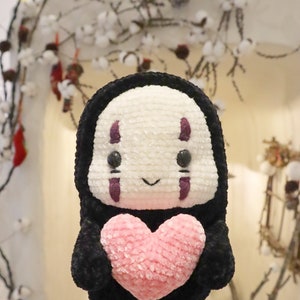 Valentine's ghost - crochet pattern, crochet ghost, amigurumi pattern, PDF file