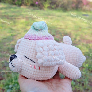 Peach bottom Poodle - Crochet pattern, crochet poodle, amigurumi poodle, poodle, amigurumi toy, crochet puppy, PDF file
