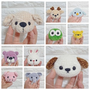 Mini animal keychains chap 1 - Crochet pattern, crochet amigurumi, crochet keychain, keyring, PDF file